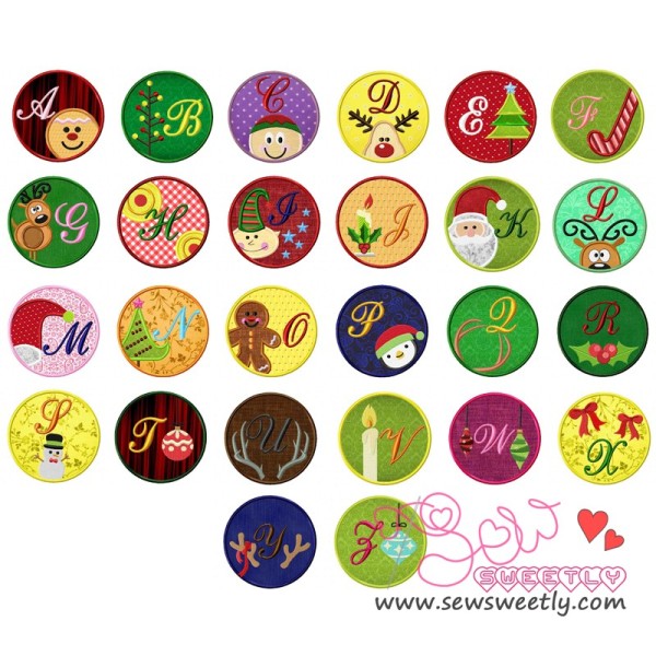 Christmas Applique Font Full Set-1