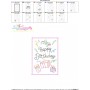Cardstock Embroidery Design Pattern- Happy Birthday Gift