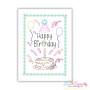 Cardstock Embroidery Design Pattern- Happy Birthday Cake