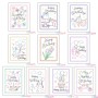 Happy Birthday Greeting Card Embroidery Design Bundle