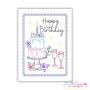 Happy Birthday Greeting Card Embroidery Design Bundle