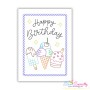 Happy Birthday Greeting Card Embroidery Design Bundle