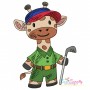 Golf Animal Giraffe Embroidery Design Pattern