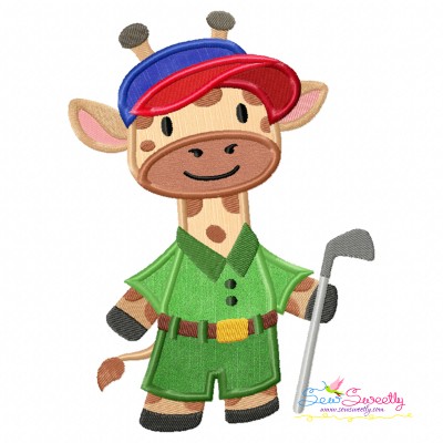 Golf Animal Giraffe Applique Design Pattern