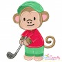 Golf Animal Monkey Applique Design Pattern