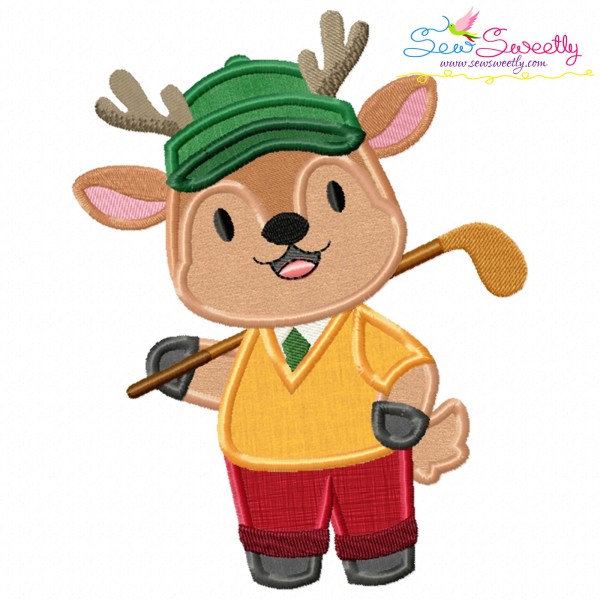 Golf Animal Deer Applique Design Pattern