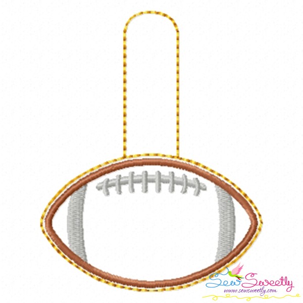 Football Key Fob In The Hoop Embroidery Design Pattern-1