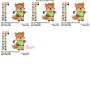 Golf Animal Fox Embroidery Design Pattern