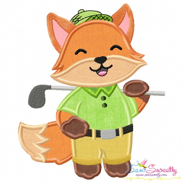Golf Animal Fox Applique Design Pattern