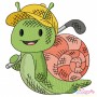 Golf Animal Snail Embroidery Design Pattern