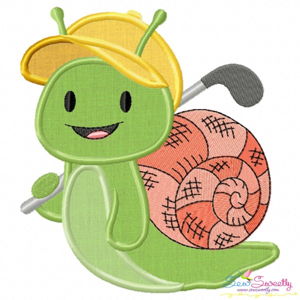 Golf Animal Snail Applique Design Pattern