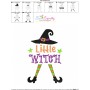 Little Witch Halloween Embroidery Design Pattern