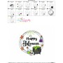 Happy Halloween Frame Embroidery Design Pattern