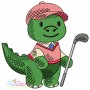 Golf Animals Filled Embroidery Design Bundle