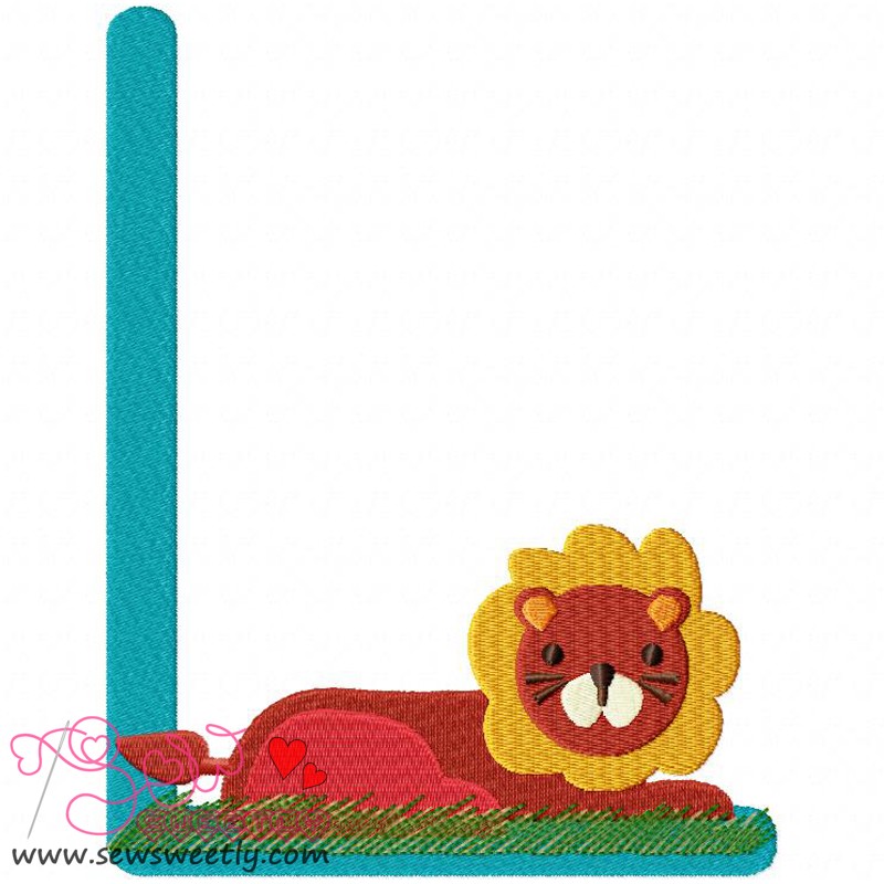 Animal Letter-L- Lion | Sew Sweetly