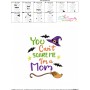 You Can't Scare Me I'm a Mom Halloween Embroidery Design Pattern