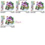 Christmas Mushroom House 10 Embroidery Design