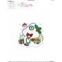 Christmas Mushroom House 10 Applique Design