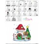 Christmas Mushroom House 8 Embroidery Design