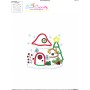 Christmas Mushroom House 8 Applique Design