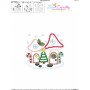 Christmas Mushroom House 5 Applique Design