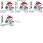 Christmas Mushroom House 4 Embroidery Design