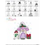 Christmas Mushroom House 3 Embroidery Design