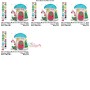 Christmas Mushroom House 1 Embroidery Design
