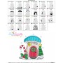 Christmas Mushroom House 1 Embroidery Design