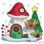 Christmas Mushroom Houses Embroidery Design Bundle