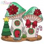 Christmas Mushroom Houses Embroidery Design Bundle