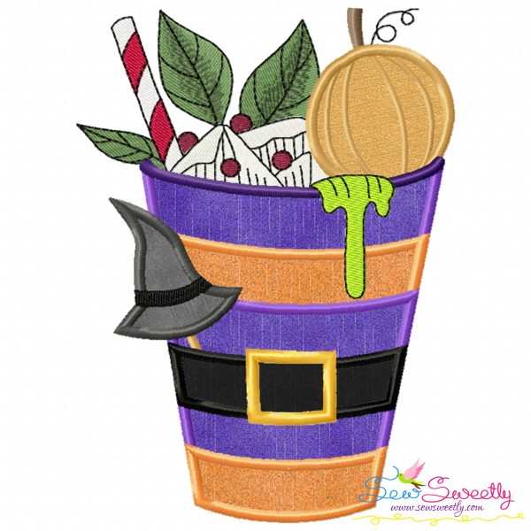 Halloween Drink-9 Applique Design Pattern