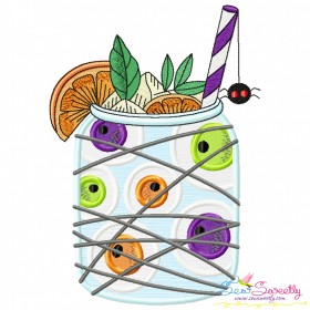 Halloween Drink-6 Applique Design Pattern