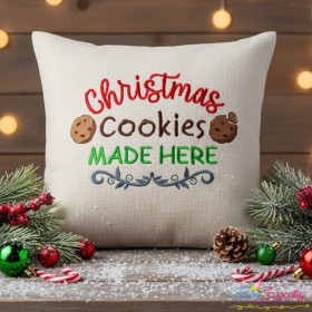 Christmas Cookies Made Here Embroidery Design