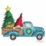 Vintage Christmas Truck-10 Embroidery Design