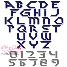 Perfect Dark Embroidery Font Set-1