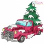 Vintage Christmas Truck-5 Embroidery Design
