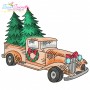 Vintage Christmas Truck-4 Embroidery Design