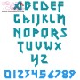 Techno Metal Embroidery Font Set-1