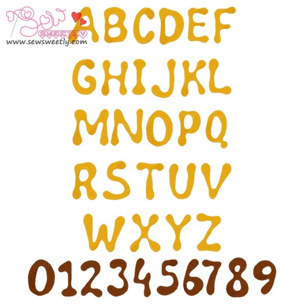 Wild Honey Embroidery Font Set-1