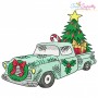 Vintage Christmas Truck-2 Embroidery Design