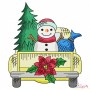 Vintage Christmas Trucks Embroidery Design Bundle
