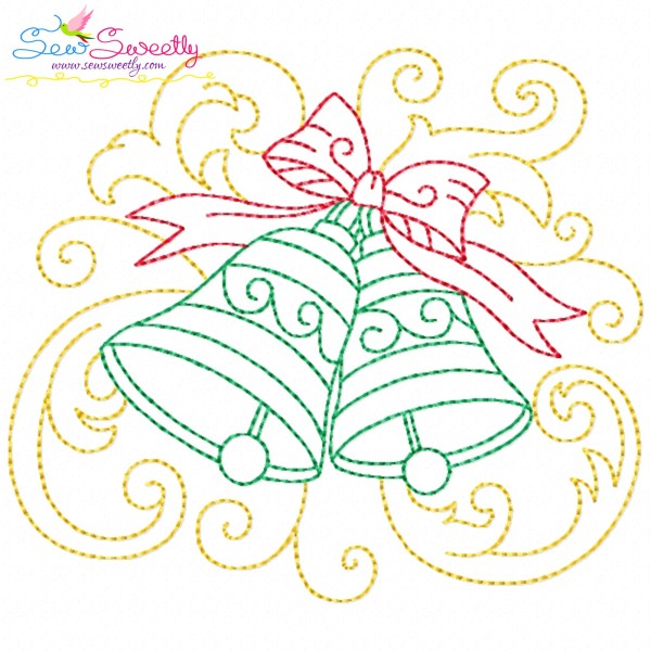 Christmas Bells Filigree Embroidery Design