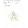 Christmas Candle Filigree Embroidery Design