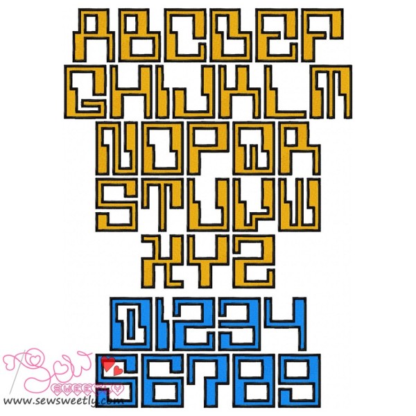 Computerized Embroidery Font Set-1