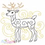 Christmas Deer Filigree Embroidery Design