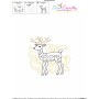 Christmas Deer Filigree Embroidery Design