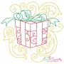 Christmas Gift Filigree Embroidery Design