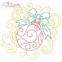 Christmas Ornament Filigree Embroidery Design