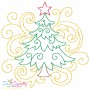 Christmas Tree Filigree Embroidery Design